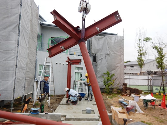 南山城学園障碍者支援移設紡多床室改修増築工事