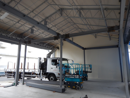 NKE株式会社 テント倉庫内作業所改修計画